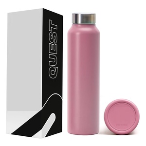 Botella DE AGUA DE ACERO INOXIDABLE puro de Color Rosa bebé disponible todos los artículos para bebidas para devolver regalos beneficiados por la salud para la venta - Product Image 1