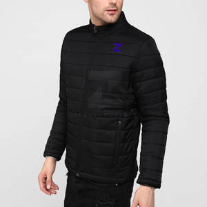 Veste matelassée décontractée pour homme, prix de vente d'usine, hiver, écologique, vente en gros, respirante, confortable, logo personnalisable sur le devant - Product Image 4