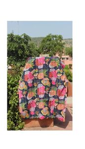 Colcha Vintage de algodón con diseño Floral, colcha de Kantha púrpura, colcha India decorativa, hecha a mano - Product Image 3