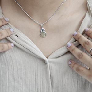 Colgante Golen Light Silver Fine con diseño de flor de rutilo para ocasiones de regalo - Product Image 3