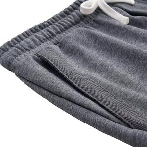 Pantalones Cortos Deportivos de Algodón Personalizados al por Mayor para Hombre, Estilo Urbano, Diseño Sólido con Cintura Elástica y Bolsillos - Product Image 6