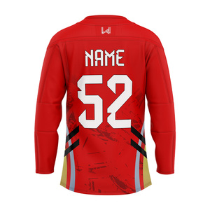 Uniforme de Hockey sur Glace Personnalisé Porter Maillot Professionnel Sublimation Complète Maillot de Hockey sur Glace Respirant Tarif Livraison Gratuite - Product Image 2