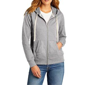 Sudadera con capucha para mujer de calidad superior fabricante al por mayor 100% algodón/forro polar cremallera sudaderas con capucha para mujer - Product Image 1