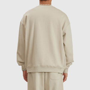 Sweat-shirt polaire unisexe en polyester/coton à col ras du cou, personnalisé avec broderie 3D, motif uni, coupe classique, idéal pour l'hiver – Vente en gros OEM - Product Image 6