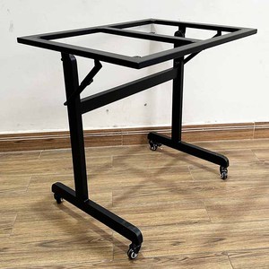 Industrial-Style <b>Folding</b> <b>Table</b> Legs Stainless Steel Furniture Legs for 80x60cm Tabletop for <b>Dining</b> Kitchen Hospital Use-CHB68059 - Product Image 2