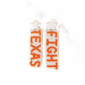 Perles de rocaille en verre fabriquées à la main Boucles d'oreilles brodées mignonnes Maman Boucles d'oreilles personnalisées Game Day College fabriquées en Inde - Product Image 6