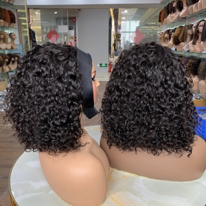 Peluca de Cabello Humano Virgen Vietnamita de 14 Pulgadas, Estilo Seda de Hielo, Rizado de Lujo, Voluminoso y con Textura Natural para Mujeres - Product Image 1