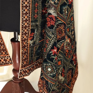 Women's Classic Velvet <b>Shawl</b> Gold Lace Border Modern European American Style Durable Breathable Scarf for Wedding Festive - Product Image 5