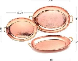 Round Shape Brass Handmade Serving Tray With High Quality For Srving Food Home Living Room Modern Tabletop Vase Large - Product Image 4