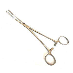 Pinzas Quirúrgicas para Esponjas MEDIHEAL SURGICAL CORPORATION, Modelo MMSC-H-5154, 10 Pulgadas, Curvas, Dentadas, Acabado Mate, Acero Inoxidable Alemán - Product Image 1