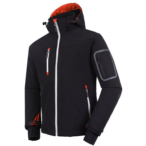 Reflective Safety <b>Softshell</b> <b>Jacket</b> Men <b>High</b> <b>Visibility</b> Workwear Custom Logo Printing Waterproof OEM - Product Image 2