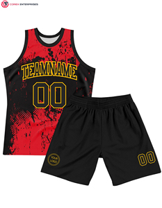 Maillots de basket personnalisés respirants avec logos sublimés, haute qualité, fabriqués au Pakistan, 100% polyester, séchage rapide, sans manches - Product Image 5