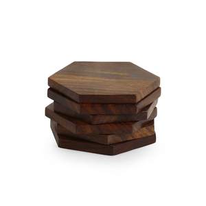 Six Cornered Spring' Wooden <b>Coasters</b> Set Manufacturer | Natural Wood <b>Drink</b> <b>Coaster</b> Wholesale Factory Supply - Product Image 4