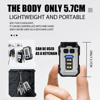 Lampe torche LED super puissante multifonctionnelle, lampe à clé magnétique, lumière COB EDC, petite lampe torche LED rechargeable mini