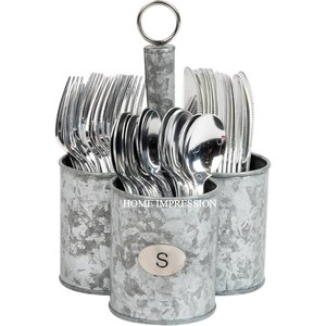 Portavasos de Metal galvanizado de alta calidad personalizable, nuevo estilo, accesorios de cocina, soporte de cubiertos, Caddy pegatina, vajilla - Product Image 3