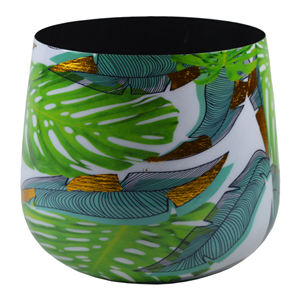 Diseño de moda superior Hecho a mano Esmalte Acabado Metal Maceta Diseñador Florero para el hogar y la decoración del jardín Decoración del piso - Product Image 1