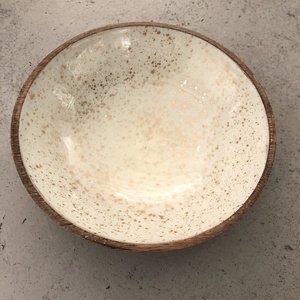 ชามไม้ทรงกลมชามเสิร์ฟพร้อมชามตกแต่ง - Product Image 6