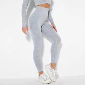 Nueva llegada Mono Riders Yoga suave cintura alta Levantamiento de cadera cepillado peludo lijado pantalones de Yoga mujeres Fitness Leggings - Product Image 5