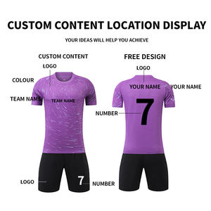 Conjunto de Camiseta y Pantalones Cortos Deportivos Transpirables con Estampado Digital Sublimado, Uniforme de Fútbol de Alto Rendimiento, Secado Rápido, Elástico en Cuatro Direcciones, para Verano - Product Image 6