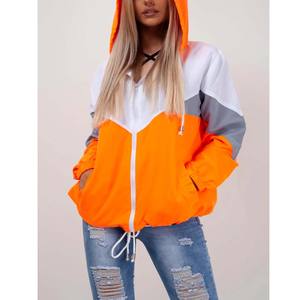 Chaqueta cortavientos de nailon con bloque de color cómodo de nuevo estilo para mujer, informal, para exteriores, de talla grande para verano - Product Image 6