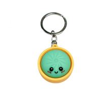 Porte-clés en silicone souple et mignon en forme de boulette, anti-stress, à presser, pendentif alimentaire, breloque de sac, jouet sensoriel pour enfants et adultes