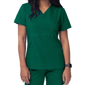 ชุดยูนิฟอร์มสปาร้านเสริมสวยแขนสั้นสำหรับผู้หญิง,เสื้อใส่ทำงานดีไซน์สวยสีล้วนขายส่ง - Product Image 6