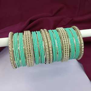 Fabricant indien de bijoux oxydés Ensemble de bracelets Boho en métal uni Ensemble de bracelets oxydés à la mode indienne pour femmes - Product Image 2