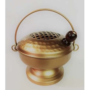 Dernière nouveauté Brûleur d'encens suspendu en métal et fer de meilleure qualité Porte-encens design martelé Brûleur de méditation de parfum d'air - Product Image 6