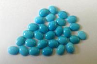 Turquoise Naturelle Sleeping Beauty Vert Mine d'Arizona, Cabochon Poli Brillant Coupe Ovale 3x4-8x10mm, Pierres pour la Fabrication de Bijoux