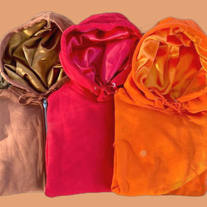 Pull à capuche uni en soie pour hommes, sweat à capuche doublé en satin avec capuche en soie - Product Image 1