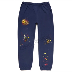 Style Hip Hop hommes pull ample Splash encre Spot & toile d'araignée motif survêtements en gros mode sweat à capuche et pantalons de survêtement ensemble - Product Image 3