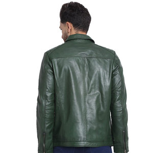 Men's High Street Style <b>Winter</b> <b>Leather</b> <b>Jacket</b> Stand Collar Zipper Closure Front Plain Dyed OEM Service Windproof Eco-Friendly - Product Image 2