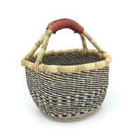 Panier bolga en jonc de mer coloré tissé naturel de haute qualité, paniers faits à la main de style africain
