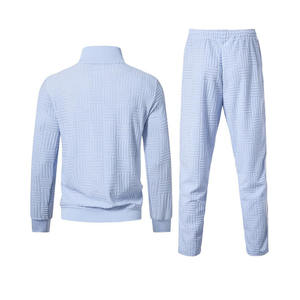 Venta al por mayor de ropa deportiva de manga larga para hombres, conjunto de 2 piezas, sudadera con cremallera, sudaderas con capucha, pantalones de chándal, conjuntos de Jogger personalizados para hombres, chándales - Product Image 4