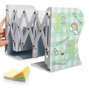 Estantería Moderna Ajustable Dino, Organizador de Libros de Metal y Madera de Bambú, Tipo Vertical para Oficina o Sala de Estar - Product Image 6