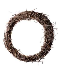 Base en rotin naturel/couronnes de vigne/anneaux pour décoration de Noël - Product Image 1