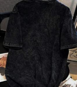 Sans marque, 100% coton, imprimé sur mesure, coupe ample, surdimensionné, pour homme, grande taille, écologique, respirant, délavé à l'acide, délavé à la pierre, vintage, 220g - Product Image 6