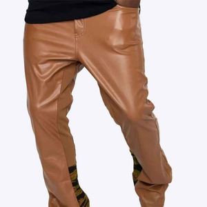 customized mens retro leather flared pants stylish and comfortable <b>bell</b> bottom trouser for vintage leather pants 2025 - Product Image 3
