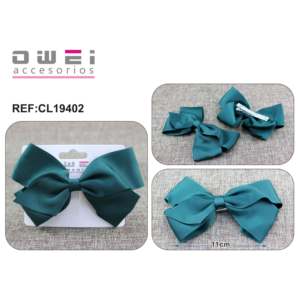 Pinces à cheveux en satin faites à la main de Noël et de dessin animé pour filles nœud de 5cm avec pince jolie et douce faite à la main en polyester 12u/c - Product Image 1