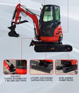 Miniexcavadora certificada CE/EPA de 3,5 toneladas para caja de cambios de motor, cilindro hidráulico Eaton, bomba Shimadzu, oruga de cubo - Product Image 4