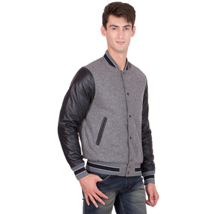 Vente en gros de veste universitaire décontractée pour hommes de style High Street design Letterman à capuche de bonne qualité col montant à double boutonnage - Product Image 6