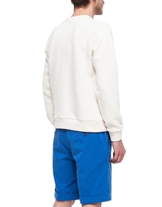 100% Cotton Crew Neck Sweatshirt <b>Plain</b> White <b>Jumper</b> with Embroidered Design Winter Fleece with XS Size for Sale - Product Image 3