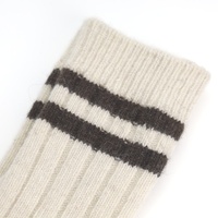 Chaussettes en laine de mouton mongole-Hypoallergénique, confort ultime, super douces et chaudes avec une couleur blanche pure 100% naturelle W Bottom