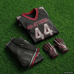 Maillot de football américain noir personnalisé, pantalon rembourré, uniforme d'équipe, numéro 44, vêtements de sport de performance, fabricant OEM ODM en gros - Product Image 5