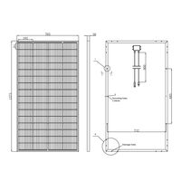 Modul Surya PV Monokristalin Bifasial Tipe-N PERC Efisiensi Tinggi 200W 210W Sel 182mm untuk Aplikasi Grid