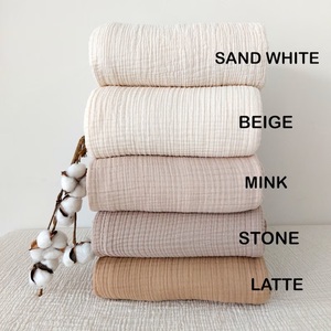 Vente en gros Tissu en mousseline de coton 40 '' / 101cm de largeur supplémentaire Tissu en gaze de coton double Mousseline 100% Tissu en coton au mètre, Yard - Product Image 5