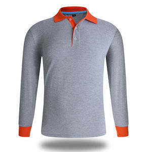 Hombres de moda de punto transpirable 100% algodón para camisa de manga larga solapa sólido hombro botón abajo Otoño Invierno Top - Product Image 3