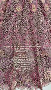 Ropa DE BODA étnica de alta calidad Red pesada con bordado Lehenga Choli Mujer Moda Fabricante de India - Product Image 5