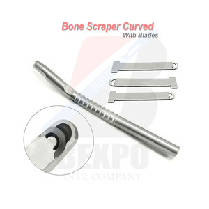 Raspador de hueso para implantes dentales recto para injerto óseo Acero inoxidable de grado alemán de alta calidad fabricado por BEXPO - Product Image 4