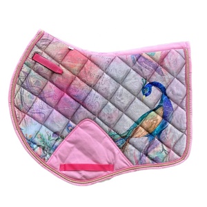 Tapis de selle de saut, imprimé Sublimation, Dressage cheval équestre à paillettes, Dressage Western Full equin, tapis de selle Numnah - Product Image 1